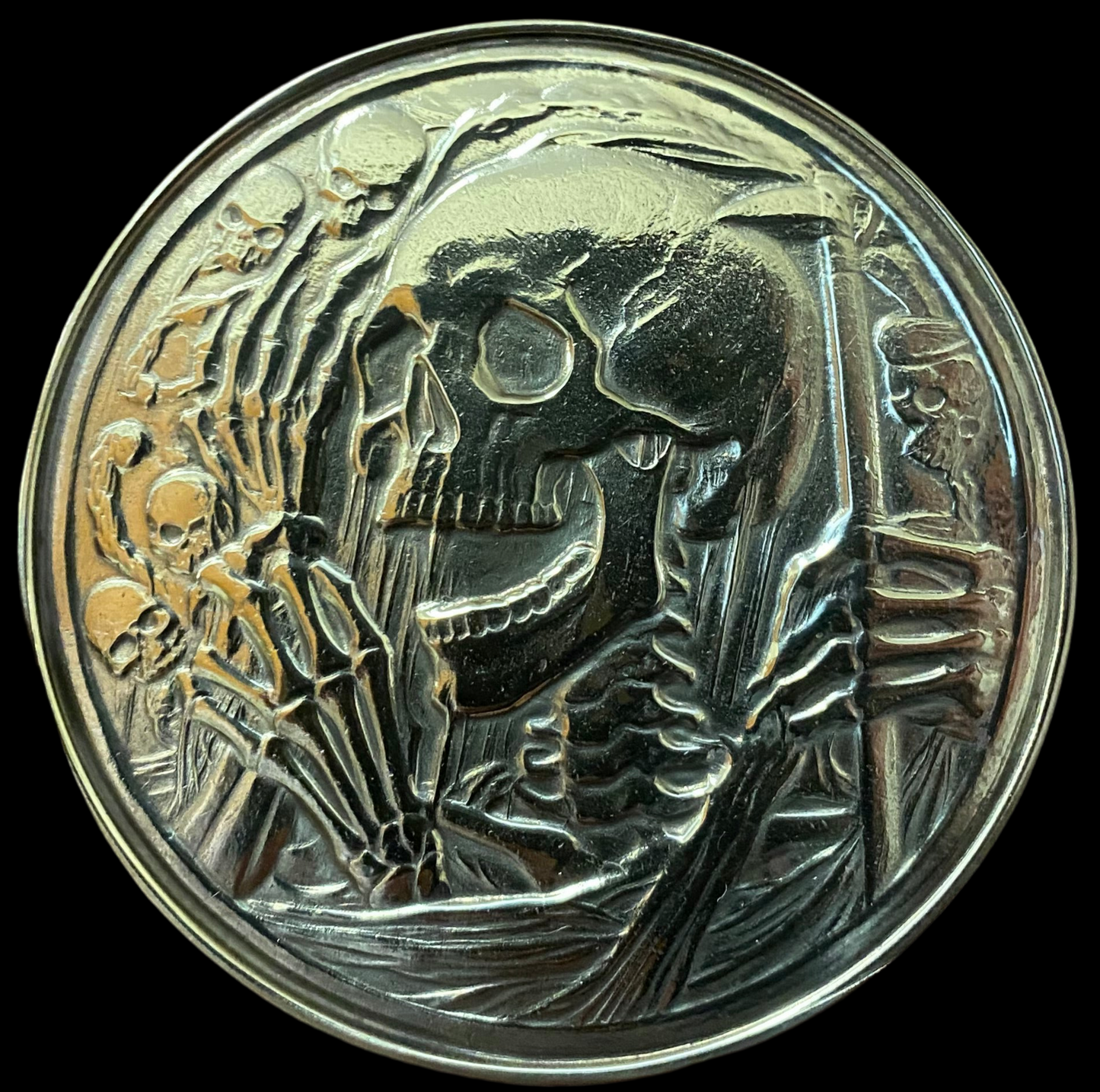 Brass meditation medallion