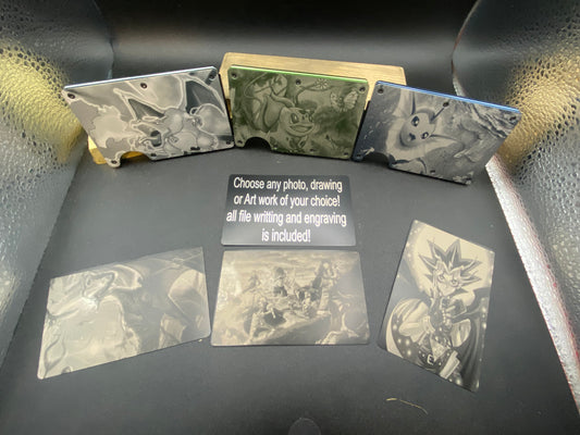 Custom graphic aluminum wallets (you choose artwork)